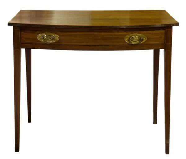 Late 19th Century bow-fronted table Antique Furniture 9