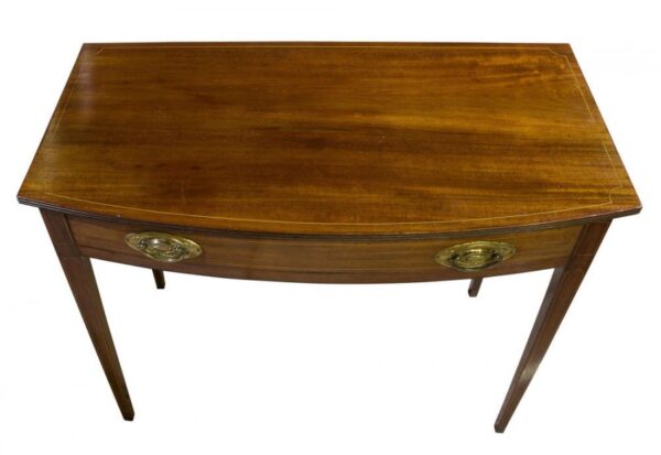 Late 19th Century bow-fronted table Antique Furniture 7
