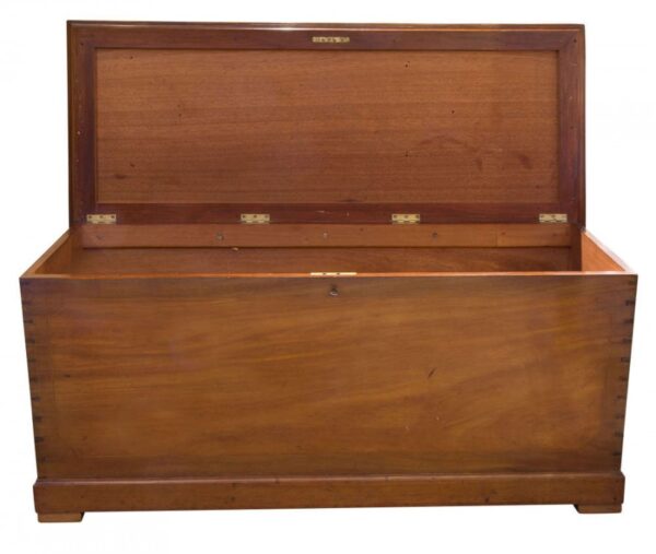Late 19thCentury mahogany trunk - Image 4