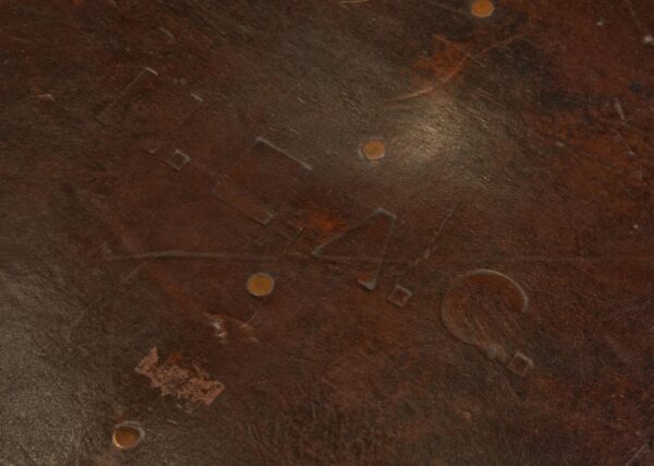 Leather suitcase on later stand - Image 6