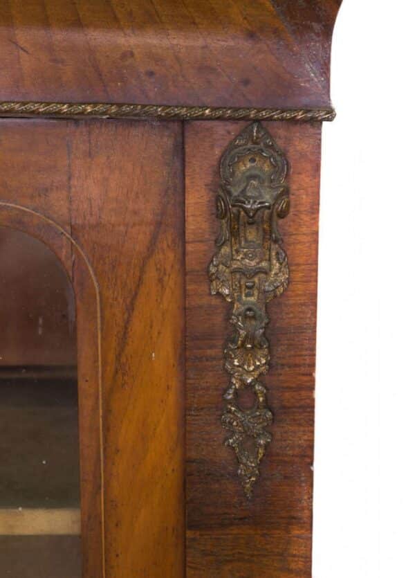 Mid Victorian walnut and marquetry inlaid side cabinet - Image 5