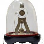 Minature Fusee Skeleton Alarm Clock Antique Clocks