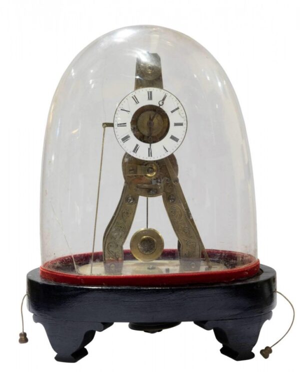Minature Fusee Skeleton Alarm Clock Antique Clocks 3