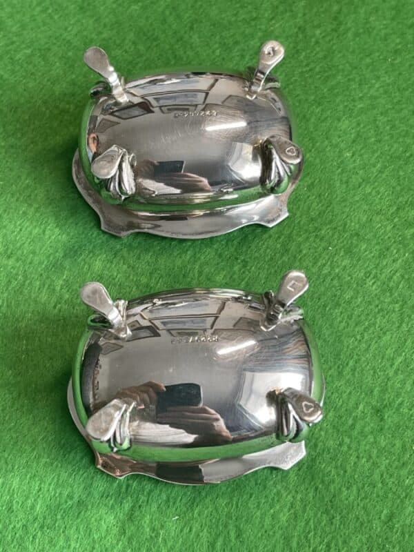 Pair of Silver Salts, 1920 from E.S Barnsley, Birmingham Antique Silver 9