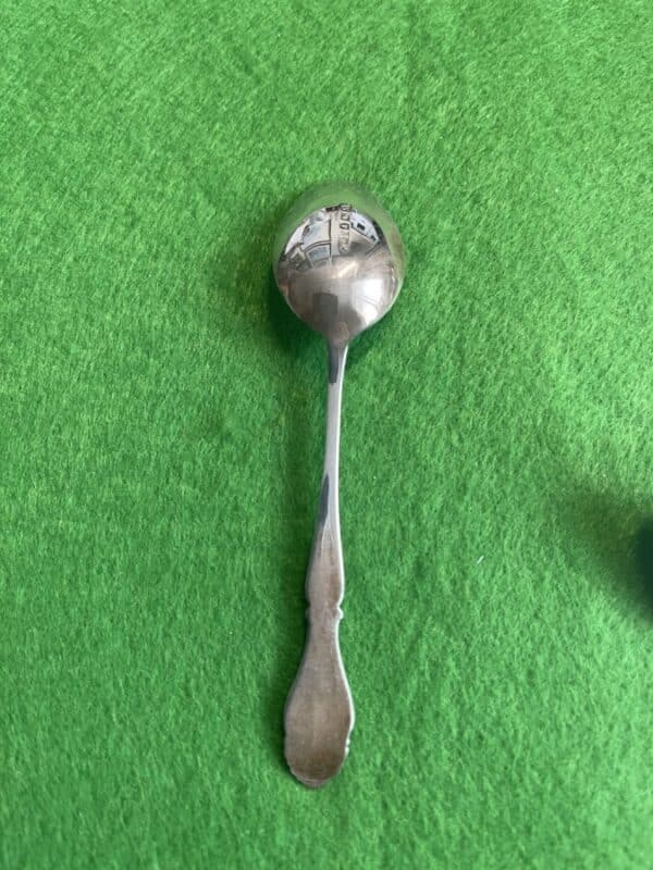 Set of 6 Silver Teaspoons with Sugar Tonges,1917, Birmingham by A.J. Bailey - Image 4