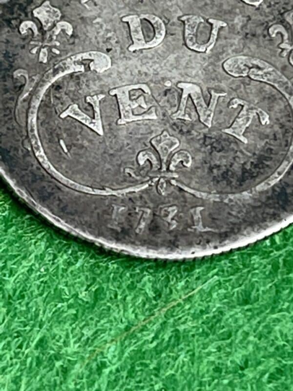 LOUIS XV ” ISLES DU VENT Douze sols 1731 La Rochelle Coins 6
