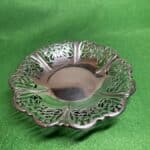 Shallow Pierced Bonbon dish, 1905 Sheffield, Roberts & Belk Antique Silver