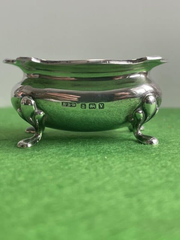 Pair of Silver Salts, 1920 from E.S Barnsley, Birmingham Antique Silver 11