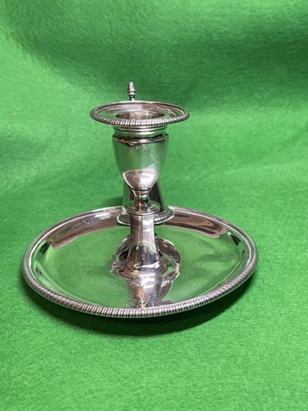 George III Silver Chamber Stick and Snuffer Hallmarked London 1803 John Emes - Image 2