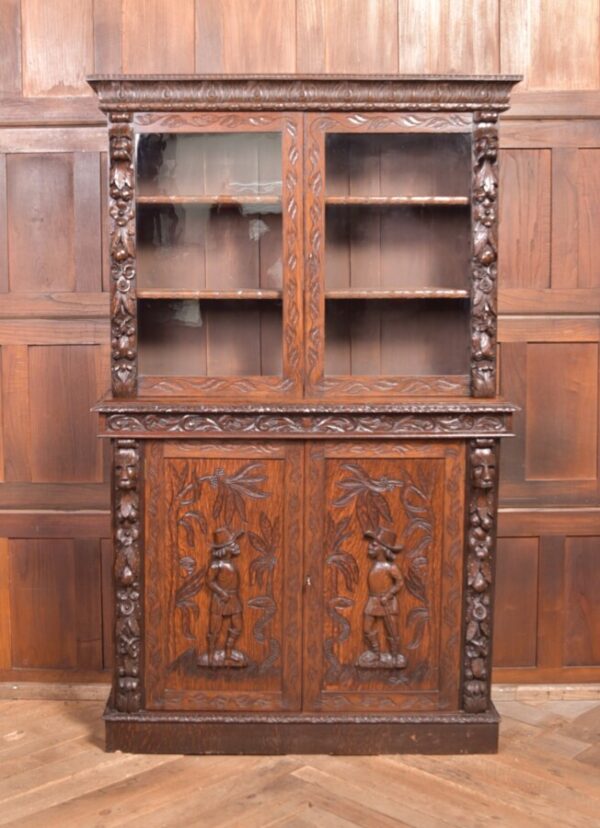 Oak Continental Bookcase SAI2371 Antique Bookcases 4