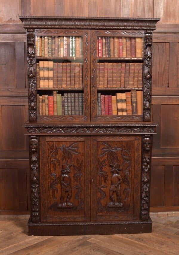 Oak Continental Bookcase SAI2371 Antique Bookcases 19