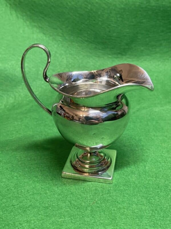 Edwardian Cream Jug RARE shape 1903 Sheffield from James Deakin and Son