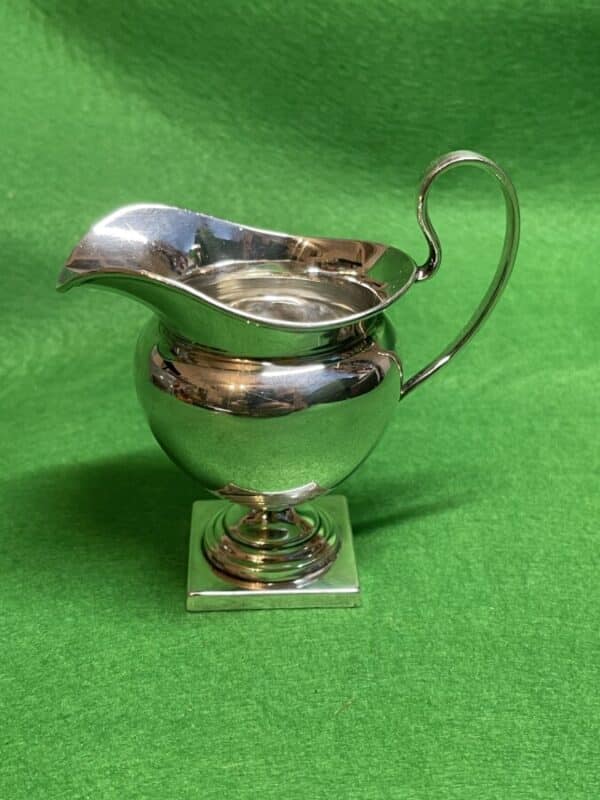 Edwardian Cream Jug RARE shape 1903 Sheffield from James Deakin and Son Antique Silver 4