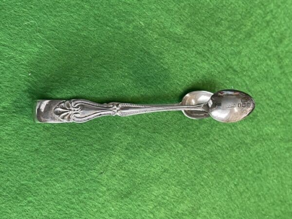 Set of 6 Silver Teaspoons with Sugar Tonges,1917, Birmingham by A.J. Bailey - Image 6
