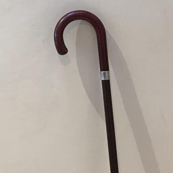 Gentleman’s walking stick sword stick with silver collar - Image 2