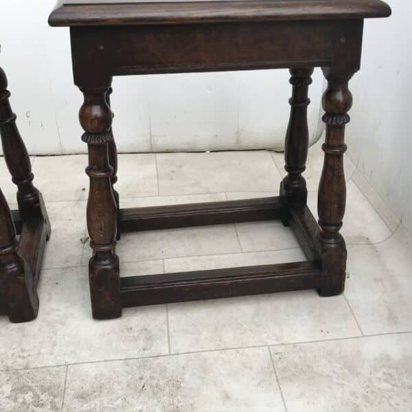 Pair Of Oak Coffin Stools Circa Late 17th Century - Image 2