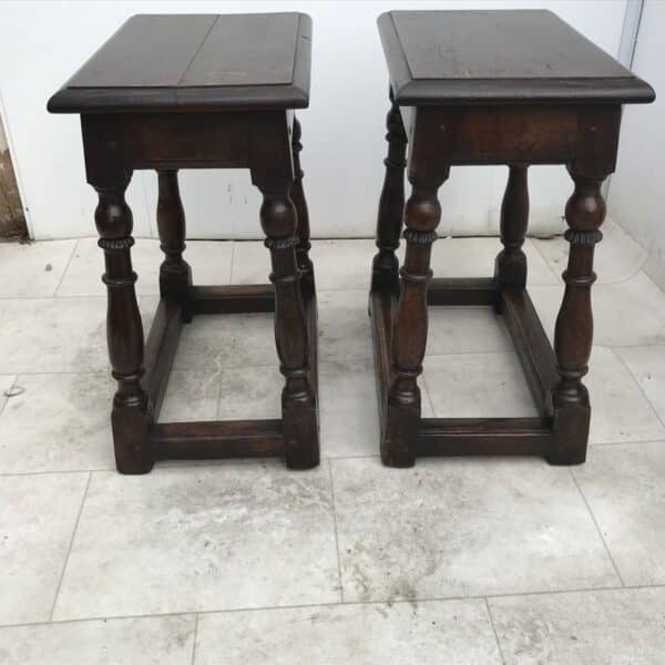 Pair Of Oak Coffin Stools Circa Late 17th Century - Image 9