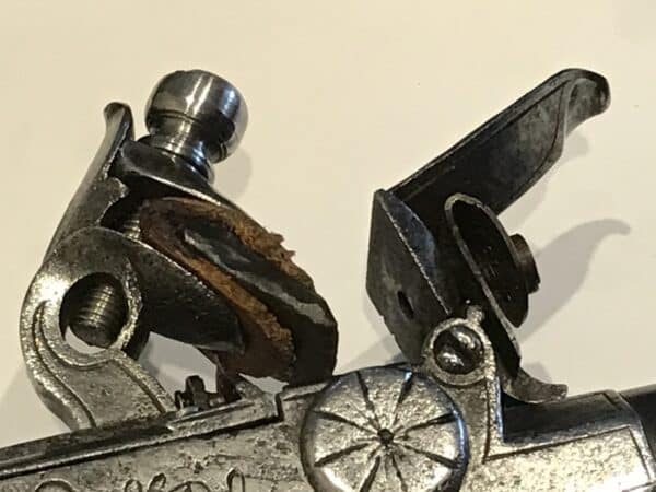 Flintlock double over & under pistol by Spencer of London - Image 12