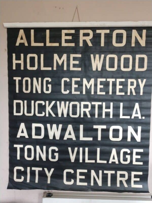 Very rare Bradford Bus Blind 1960’s Allerton Duckworth Lane Tong Adwalton Holme Wood bedford Classic Cars & Vehicles 3