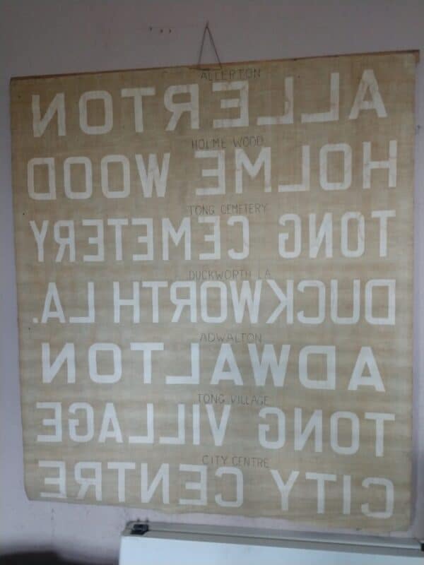 Very rare Bradford Bus Blind 1960's Allerton Duckworth Lane Tong Adwalton Holme Wood - Image 2