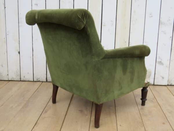 Antique French Scroll Top Armchair - Image 3