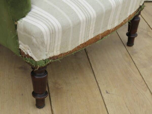 Antique French Scroll Top Armchair - Image 4