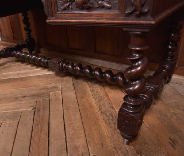 Oak Carved Writing Desk SAI2378 - Image 6