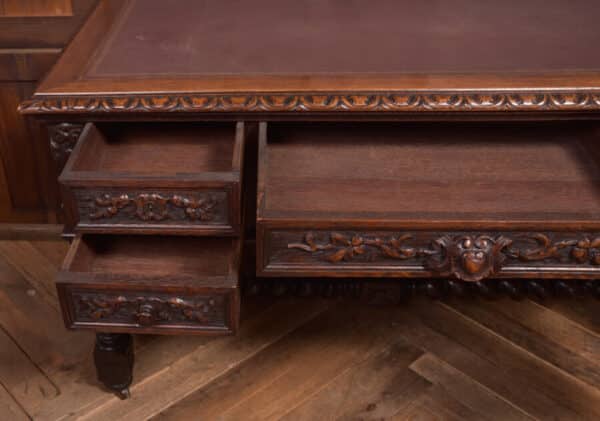 Oak Carved Writing Desk SAI2378 Antique Desks 16