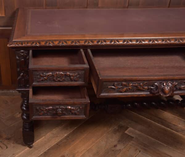 Oak Carved Writing Desk SAI2378 Antique Desks 17