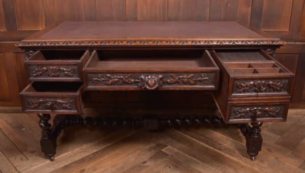 Oak Carved Writing Desk SAI2378 - Image 18