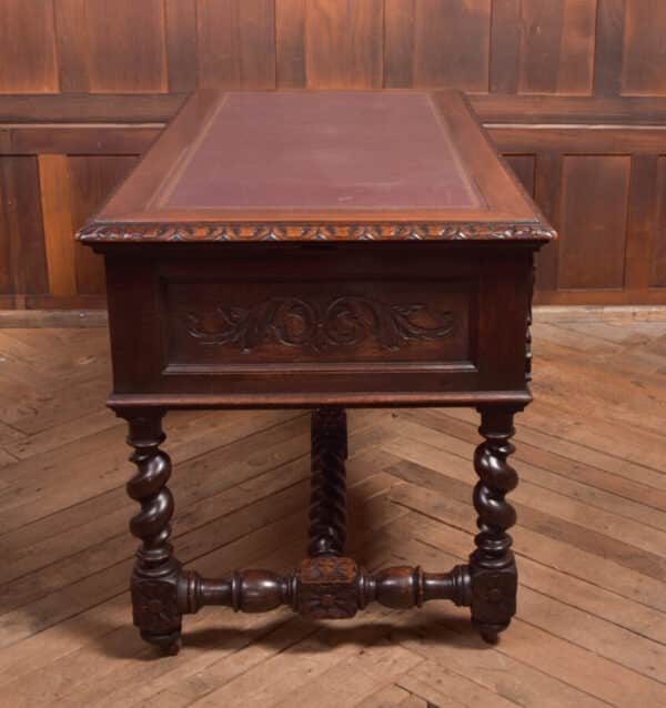 Oak Carved Writing Desk SAI2378 - Image 21