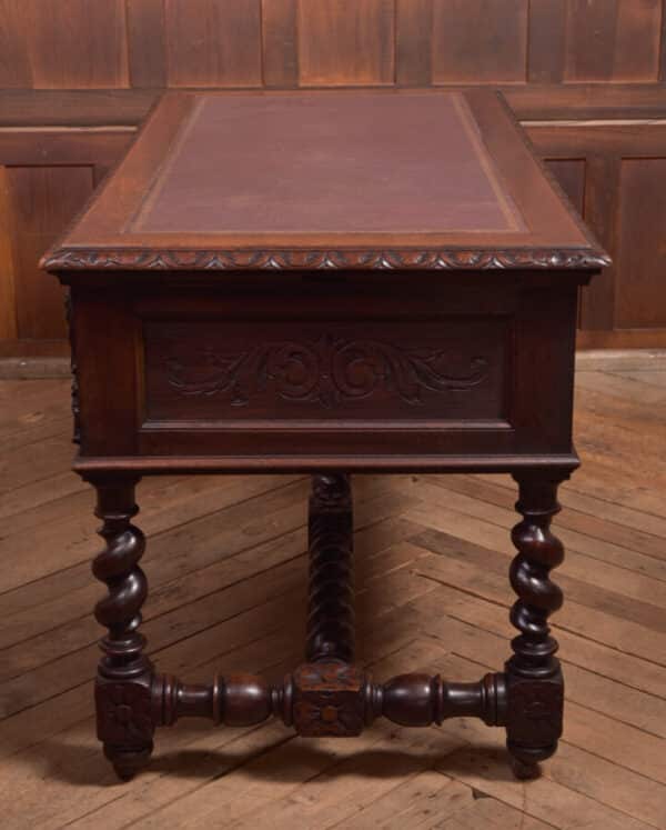Oak Carved Writing Desk SAI2378 - Image 26