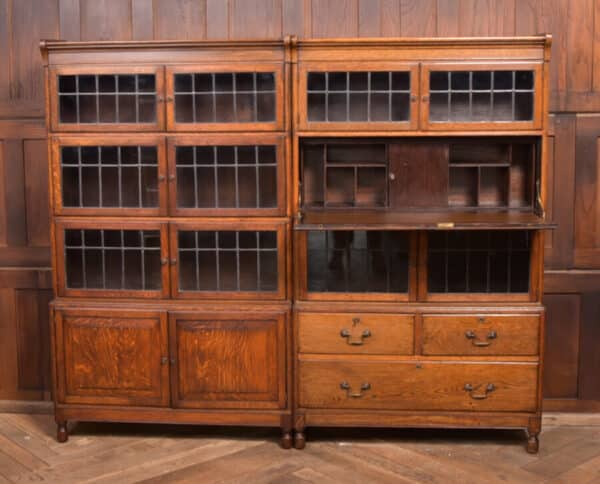 Pair Of Oak Sectional Bookcases SAI2379 Antique Bookcases 15