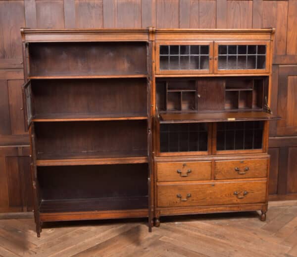 Pair Of Oak Sectional Bookcases SAI2379 Antique Bookcases 18