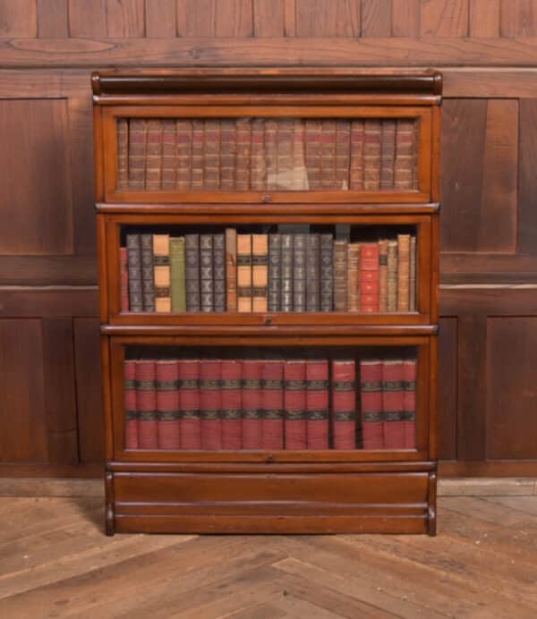 Red Walnut Globe Wernicke 3 Sectional Bookcase SAI2380