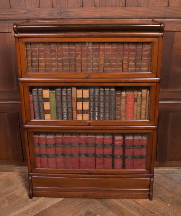 Red Walnut Globe Wernicke 3 Sectional Bookcase SAI2380 - Image 6