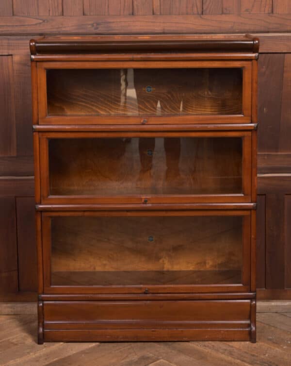 Red Walnut Globe Wernicke 3 Sectional Bookcase SAI2380 - Image 10