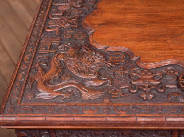 Chinese Hardwood Carved Folding Desk SAI2390 - Image 2
