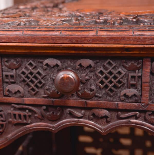 Chinese Hardwood Carved Folding Desk SAI2390 Antique Desks 5