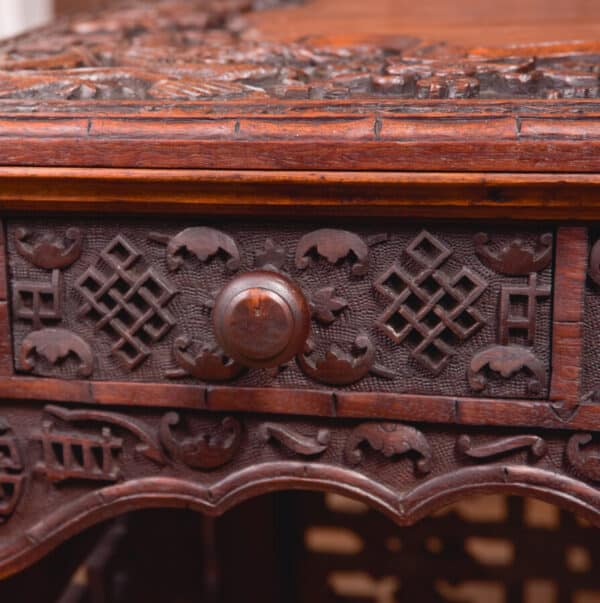 Chinese Hardwood Carved Folding Desk SAI2390 - Image 3