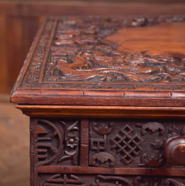 Chinese Hardwood Carved Folding Desk SAI2390 - Image 4