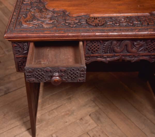 Chinese Hardwood Carved Folding Desk SAI2390 - Image 6