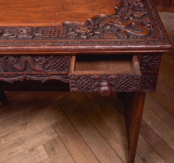 Chinese Hardwood Carved Folding Desk SAI2390 - Image 7