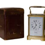 A 1/2 hour Striking & Repeating Carriage Clock with alarm Antique Clocks