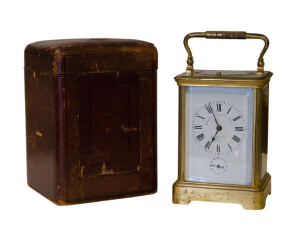 A 1/2 hour Striking & Repeating Carriage Clock with alarm