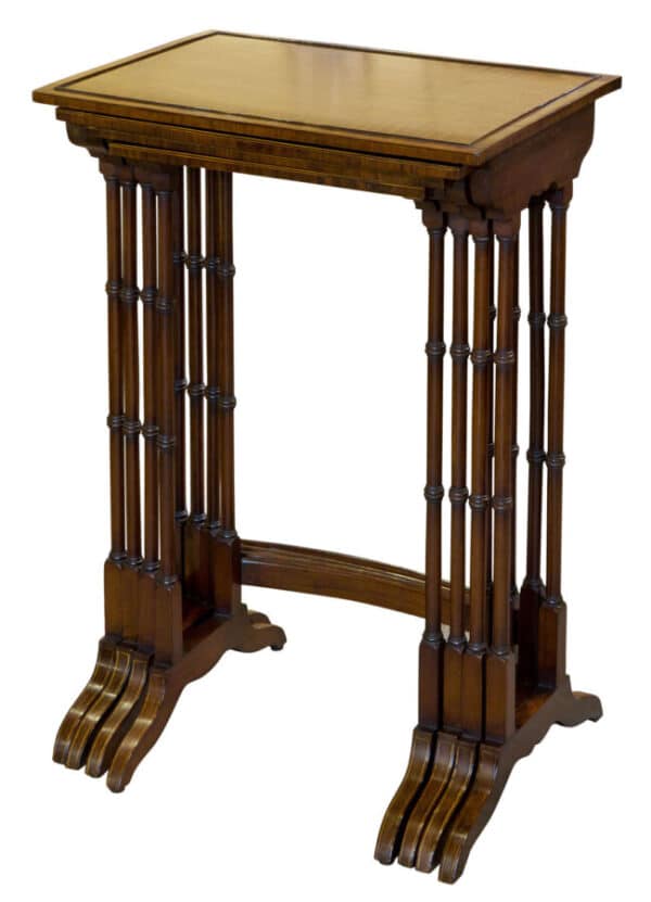 A good set of mahogany Quartetto Tables Antique Furniture 4