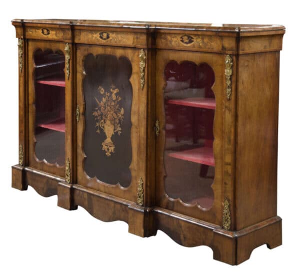 A Victorian walnut, marquetry and gilt mounted Cabinet Antique Cabinets 3