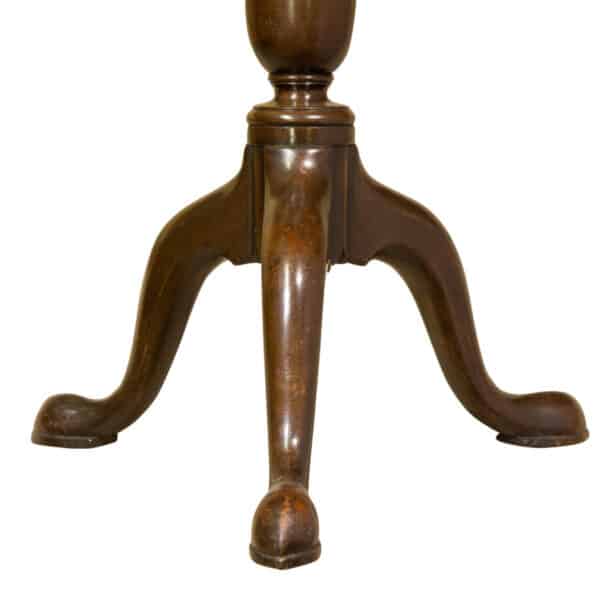 A Victorian mahogany " pie crust " tilt top tripod table - Image 4