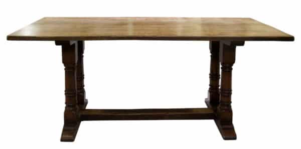 A 17thC style oak refectory table
