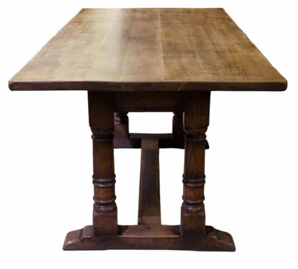 A 17thC style oak refectory table - Image 2